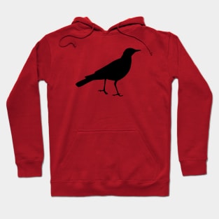 Starling Bird Silhouette Black Bird Hoodie